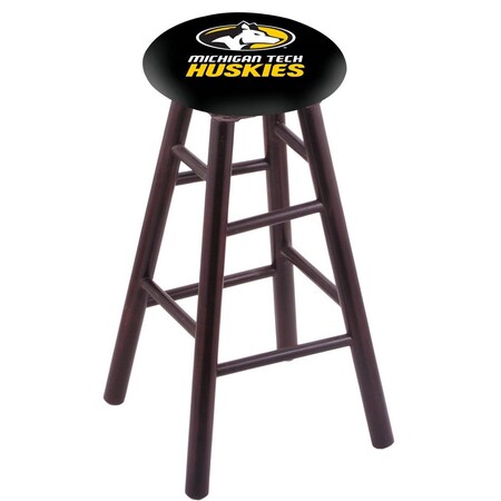 Maple Bar Stool,Dark Cherry Finish,Michigan Tech Seat